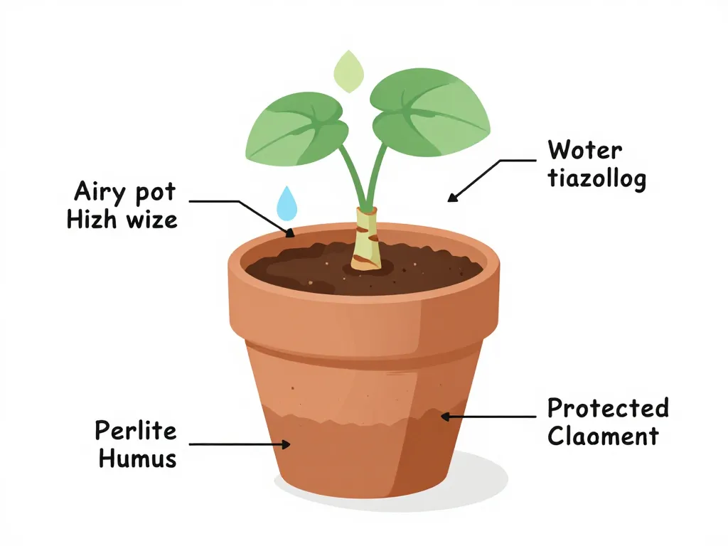 schéma plantation bégonia nénuphar pot drainage