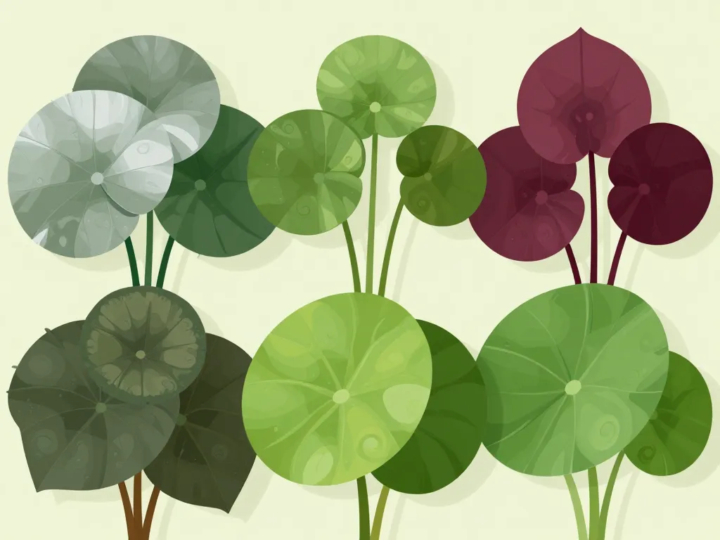 feuilles rondes et variétés bégonia nénuphar