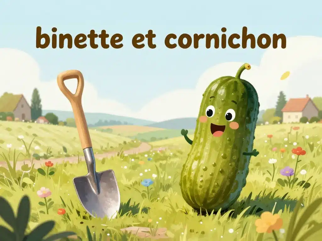 binette et cornichon symbole humour cuisine française