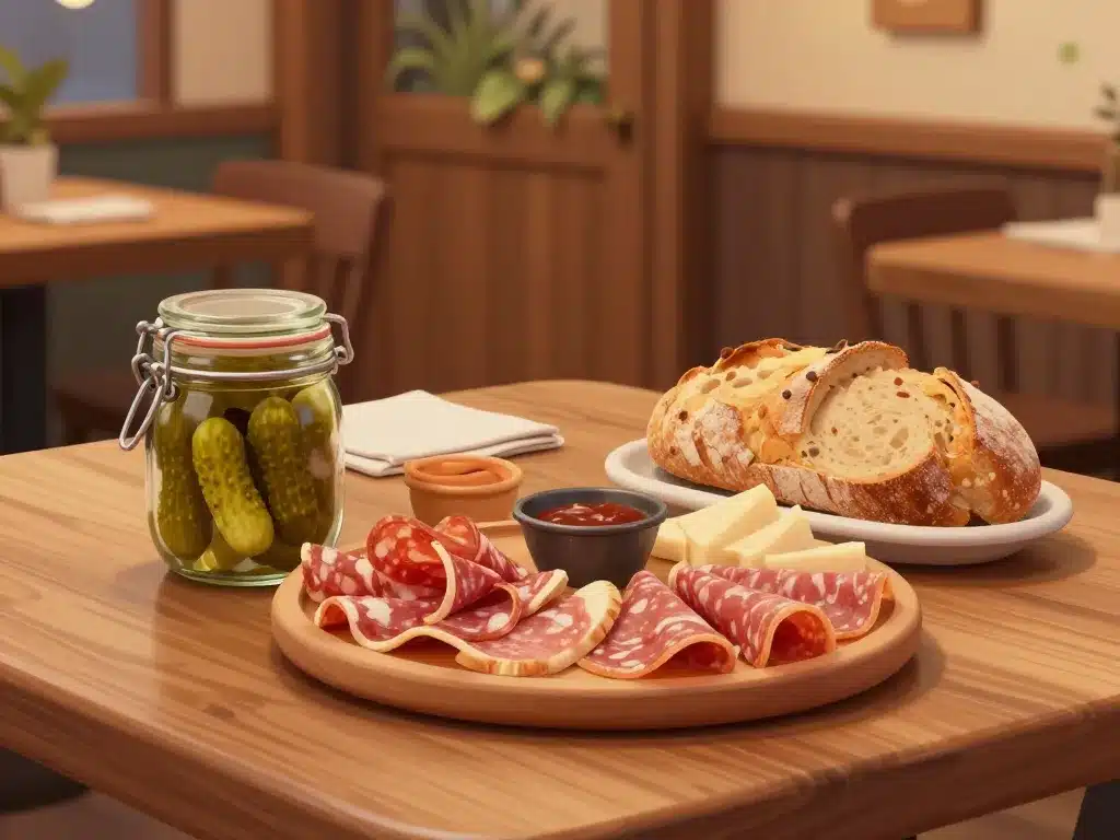 binette et cornichon restaurant table pickles convivialité