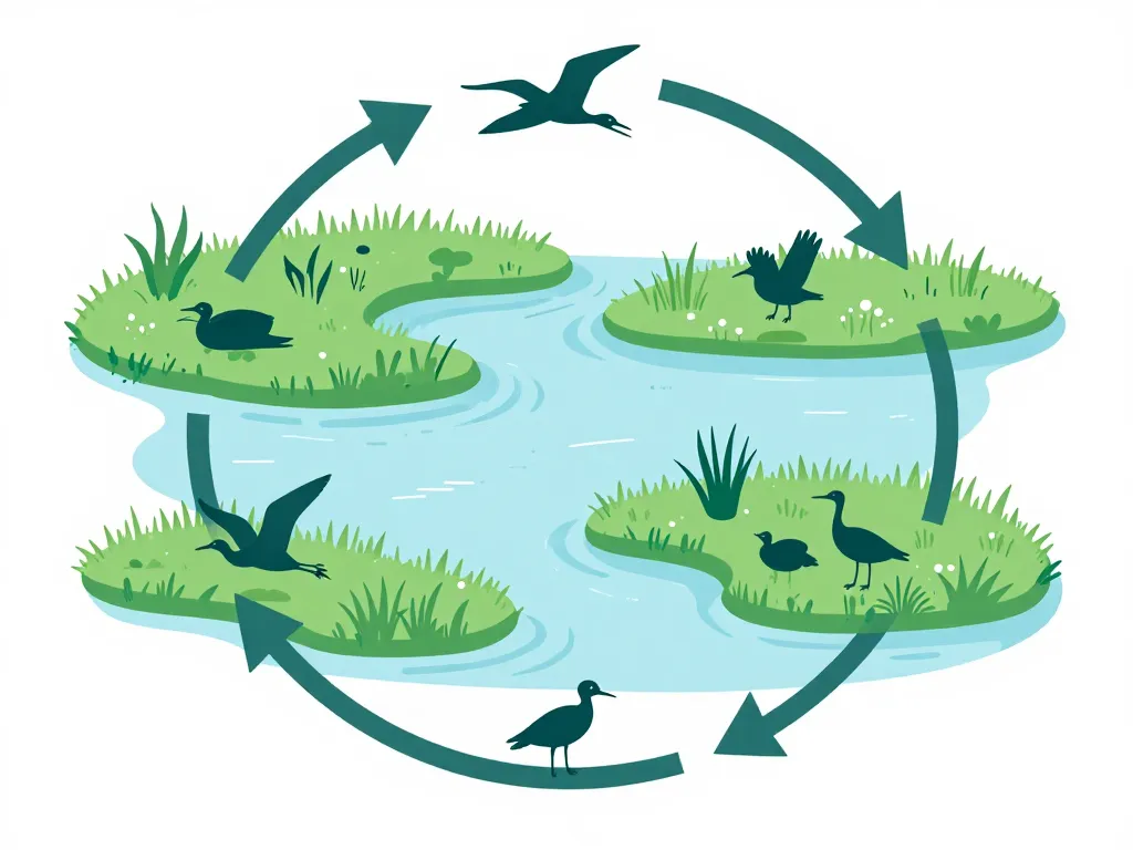 diagramme habitat canetaupe zone humide oiseaux