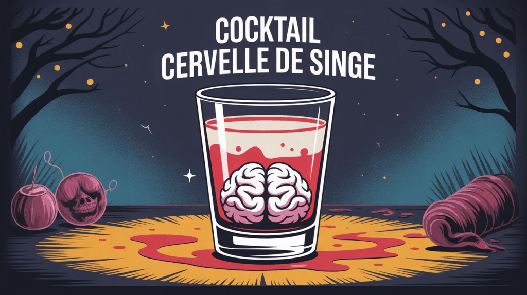 cervelle de singe cocktail verre shot halloween