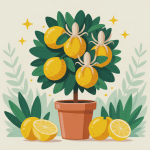 illustration citronnier fourmis en pot jardin