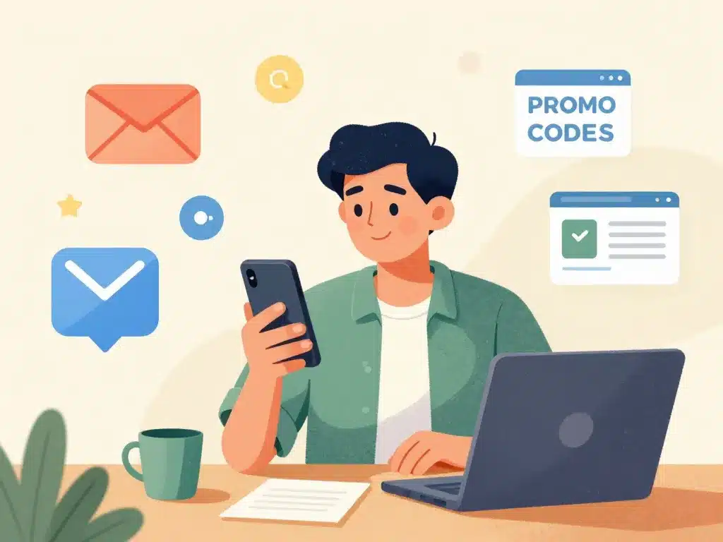 illustration recherche code promo une petite mousse