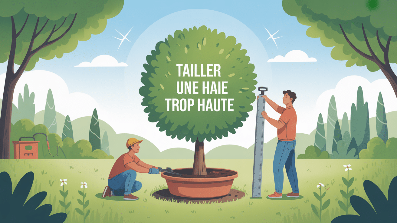 comment tailler une haie trop haute illustration jardin