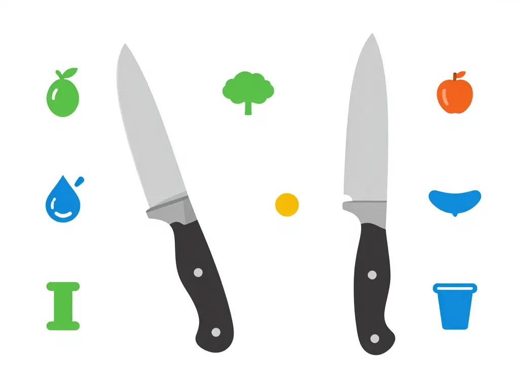 diagramme des caractéristiques couteau enfant sécurisé vs classique