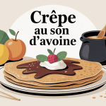 crêpe au son d'avoine healthy sur une assiette avec fruits