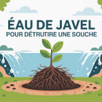 détruire souche eau de javel illustration risques environnement et jardin