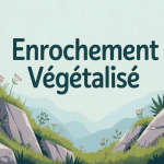 enrochement végétalisé sur talus blocs pierre et plantes locales