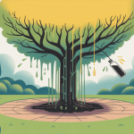 Illustration montrant est-ce que la javel peut faire crever un arbre et ses risques