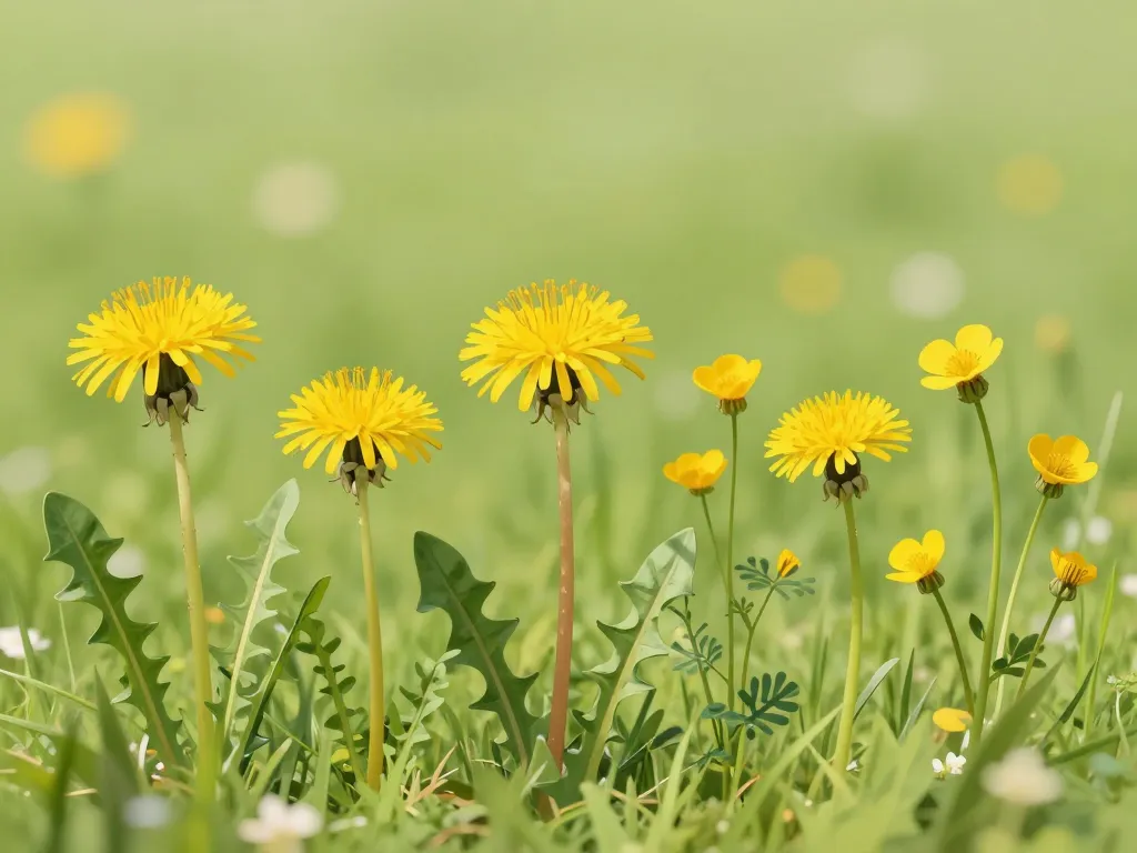 différences fleur jaune sauvage feuilles et fleurs