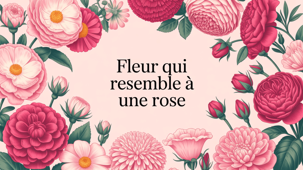 illustration de fleurs qui ressemblent à une rose sur fond pastel