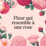 illustration de fleurs qui ressemblent à une rose sur fond pastel