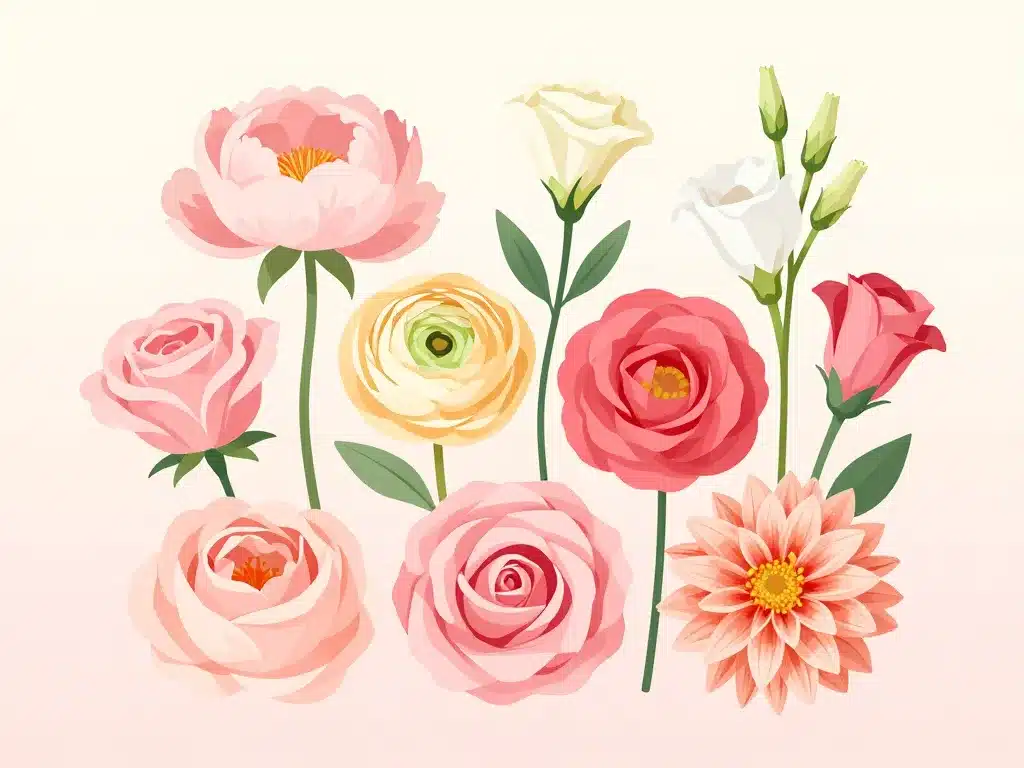 bouquet de fleurs qui ressemblent à une rose