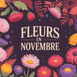 illustration jardin d'automne fleurs en novembre