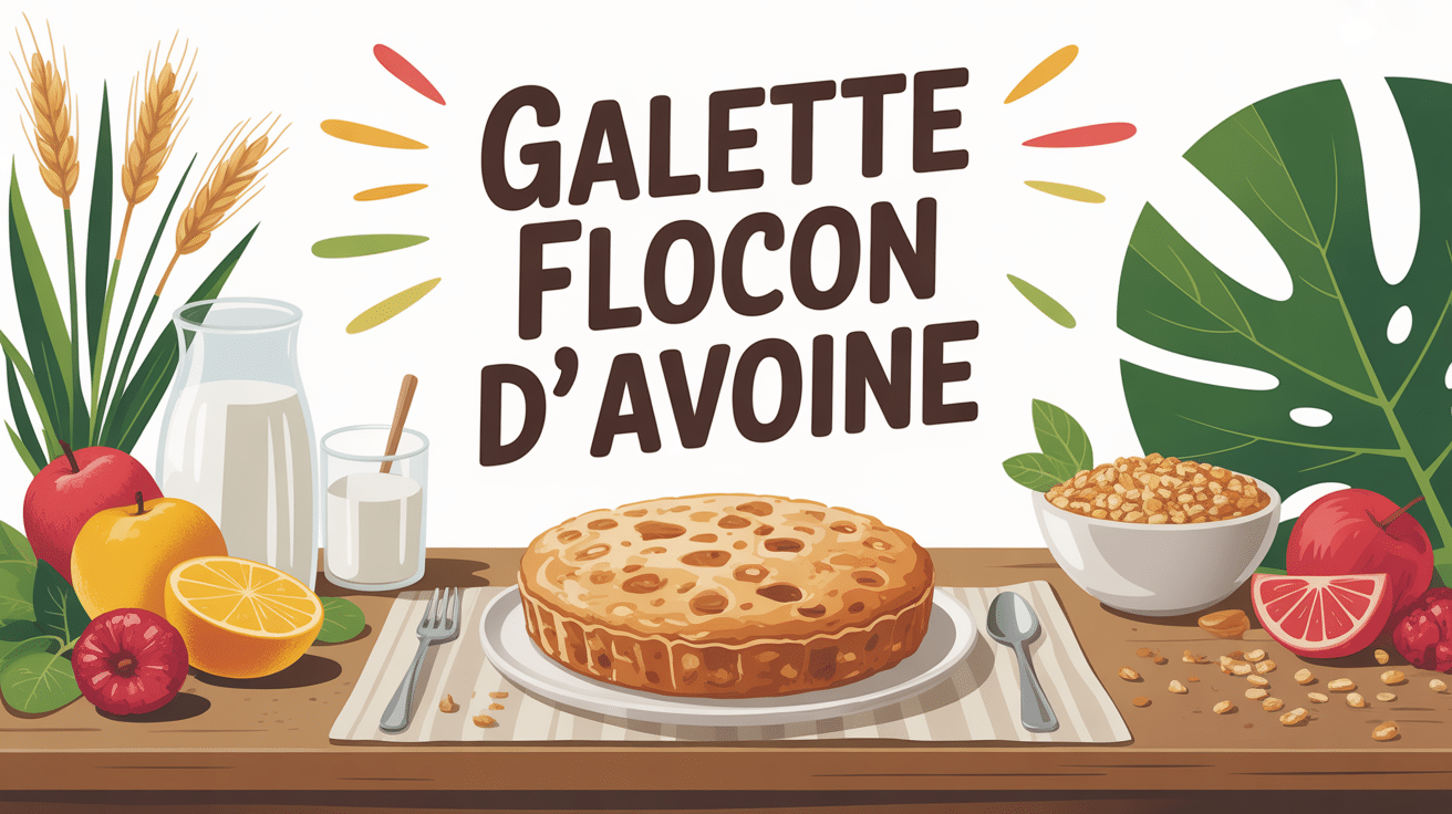 galette flocon d'avoine ambiance petit-déjeuner sain