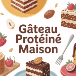 illustration gâteau proteine fait maison ingrédients sportifs