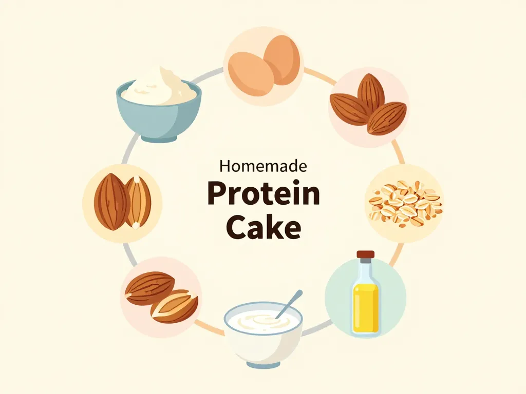 diagramme ingrédients gâteau proteine fait maison
