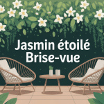 jasmin étoilé brise-vue dense sur terrasse ou jardin