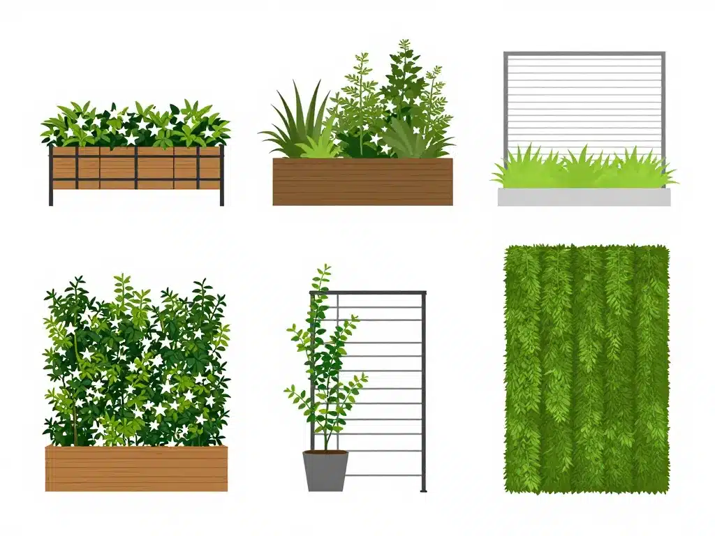 supports et emplacement jasmin étoilé brise-vue