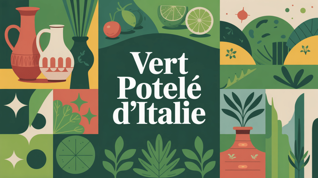 Illustration du vert potelé d'Italie ambiance méditerranéenne