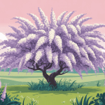 lilas du japon majestueux en floraison abondante dans jardin verdoyant