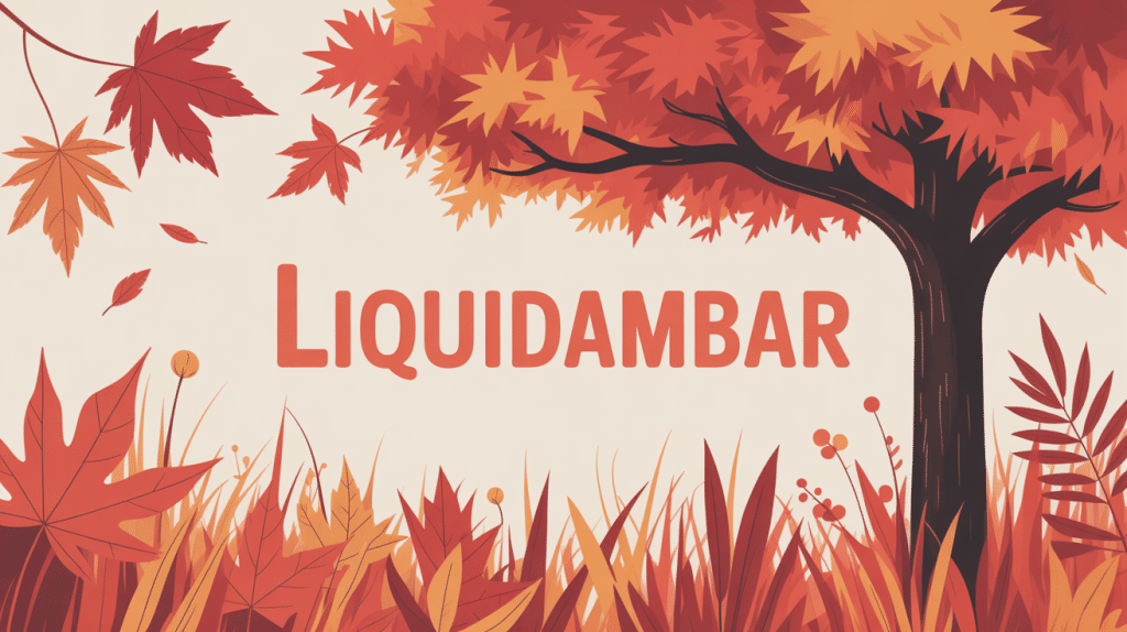 liquidambar inconvénient feuillage rouge automne