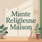 mante religieuse dans la maison près d'une fenêtre ouverte