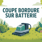meilleur coupe bordure sur batterie en action sur bordure de pelouse