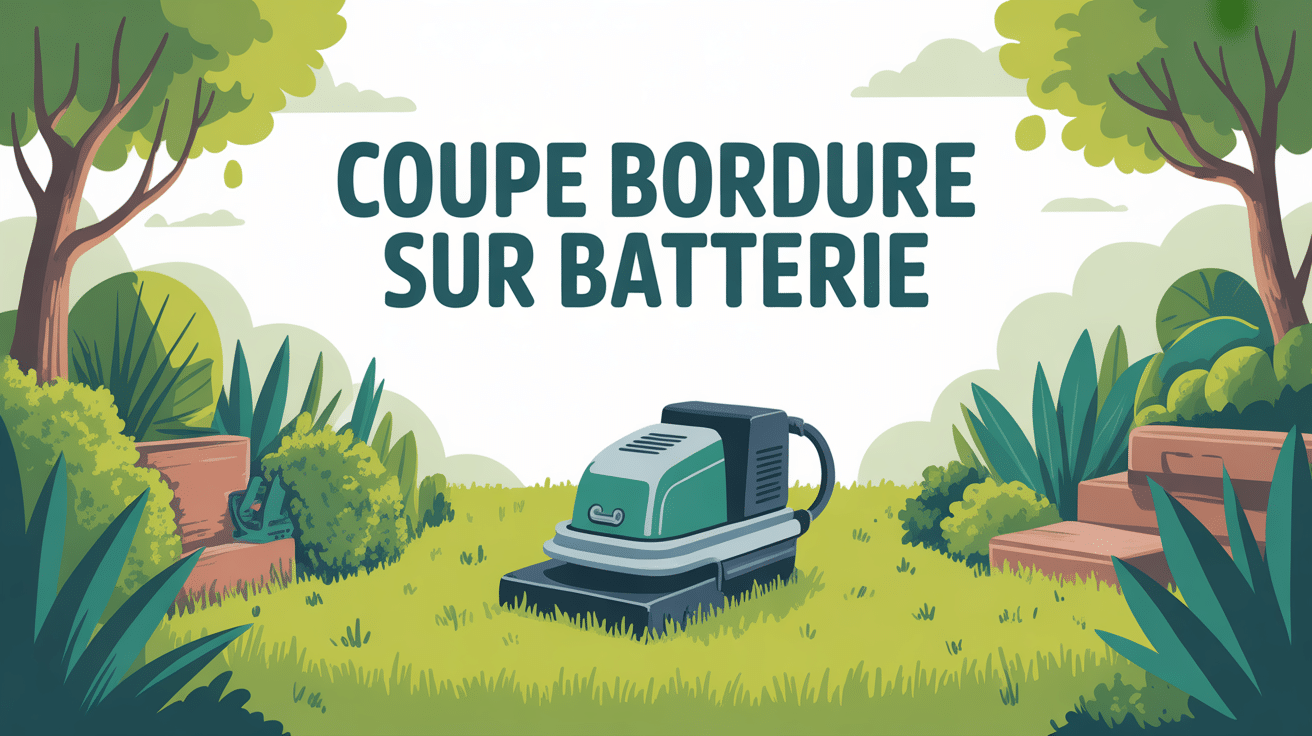 meilleur coupe bordure sur batterie en action sur bordure de pelouse