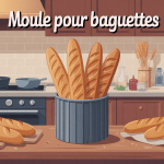moule pour baguettes sorti du four en cuisine chaleureuse