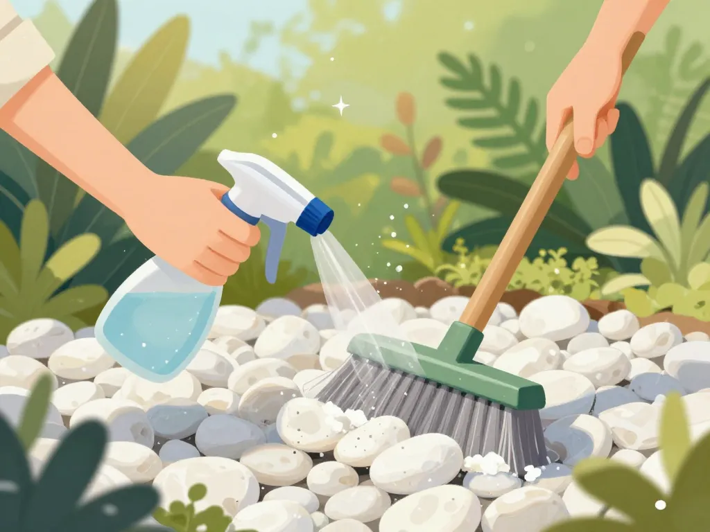nettoyer cailloux blancs javel méthodes douces alternatives