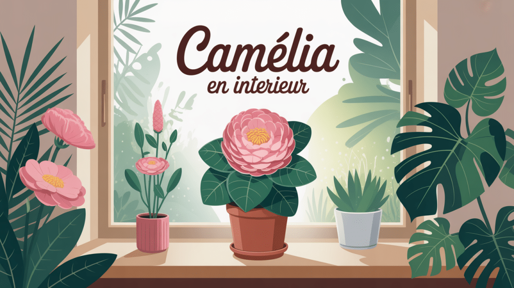 peut on garder un camelia à l'intérieur illustration plante en pot près fenêtre