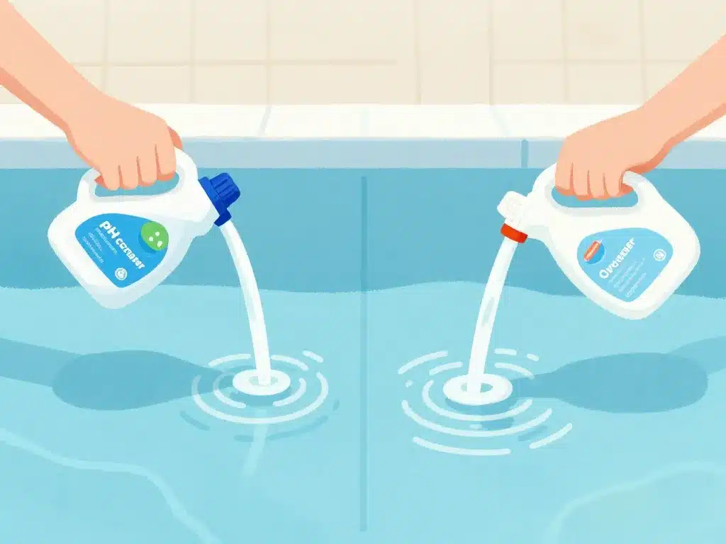 peut on mettre ph moins et chlore en même temps sécurité gestes produits piscine