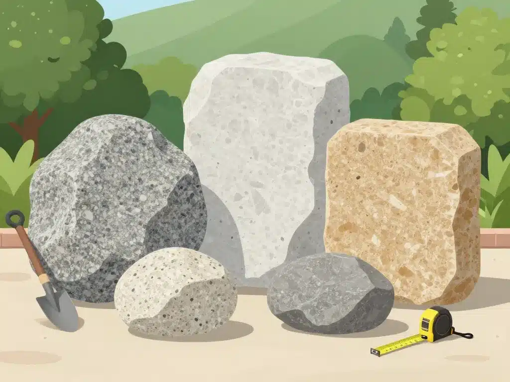 granite calcaire grès pierre enrochement différentes tailles