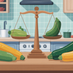 poid moyen d'une courgette sur balance avec différents calibres