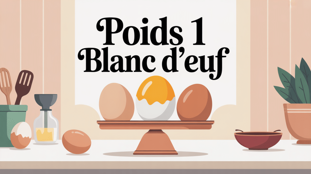 poids 1 blanc d oeuf sur balance cuisine