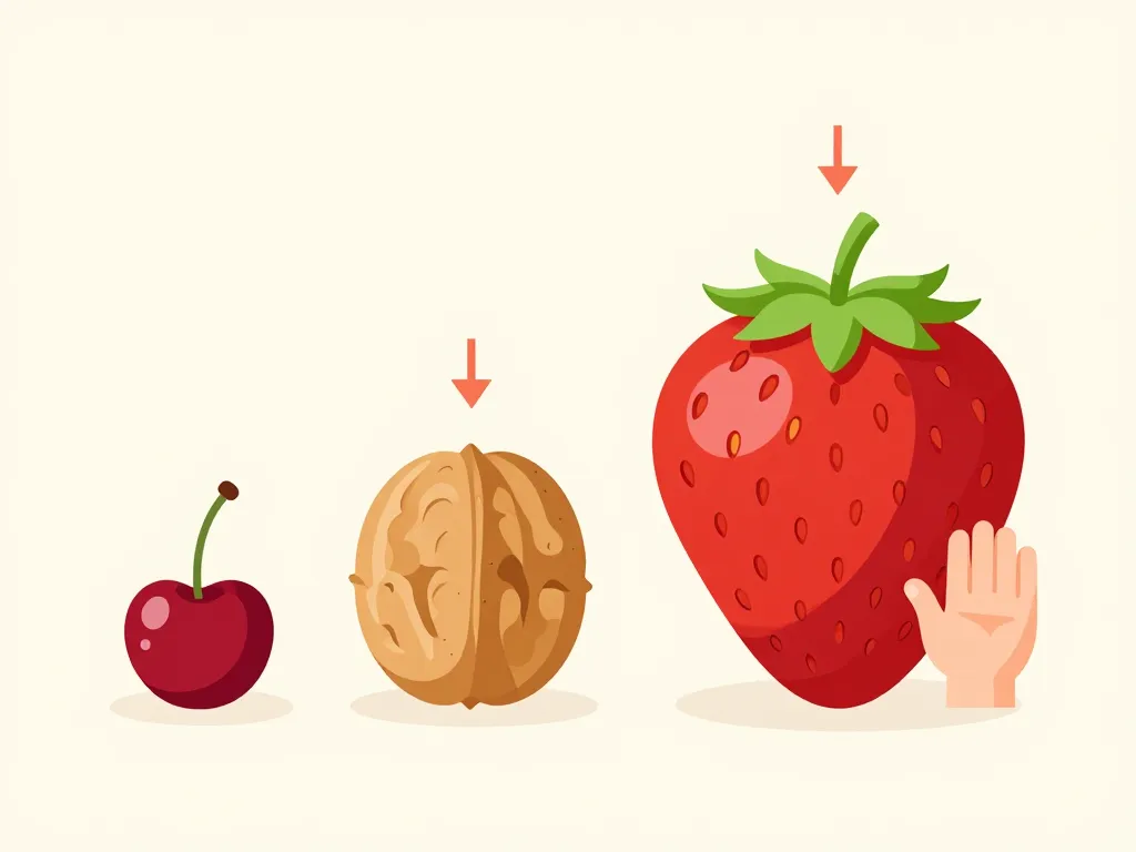 estimation poids d'une fraise sans balance visuellement