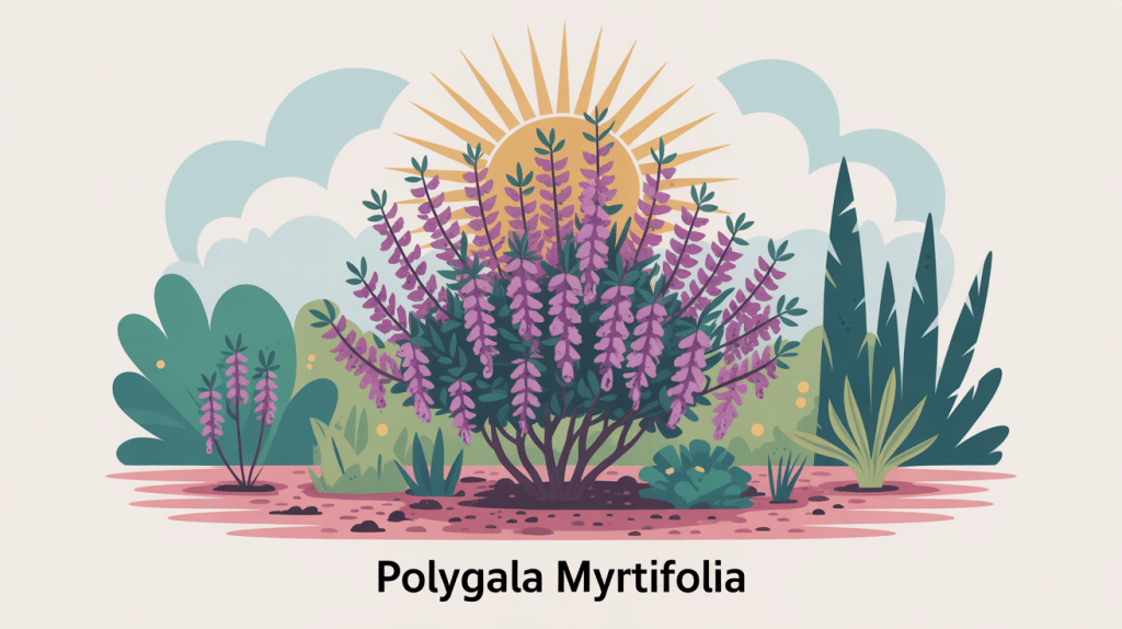 polygala myrtifolia durée de vie arbuste persistant fleuri jardin méditerranéen