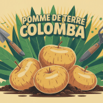illustration moderne de pomme de terre colomba tubercules et potager