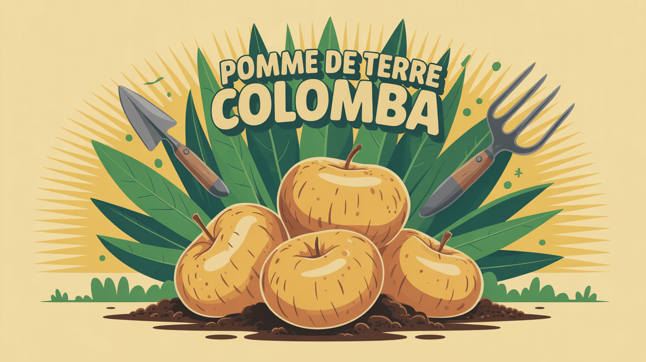 illustration moderne de pomme de terre colomba tubercules et potager
