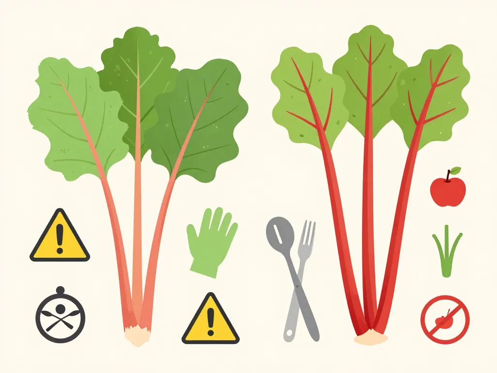 que faire avec les feuille de rhubarbe concept distinction toxicité sécurité