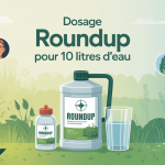 quelle dose de roundup pour 10 litres d'eau illustration vectorielle sécurité