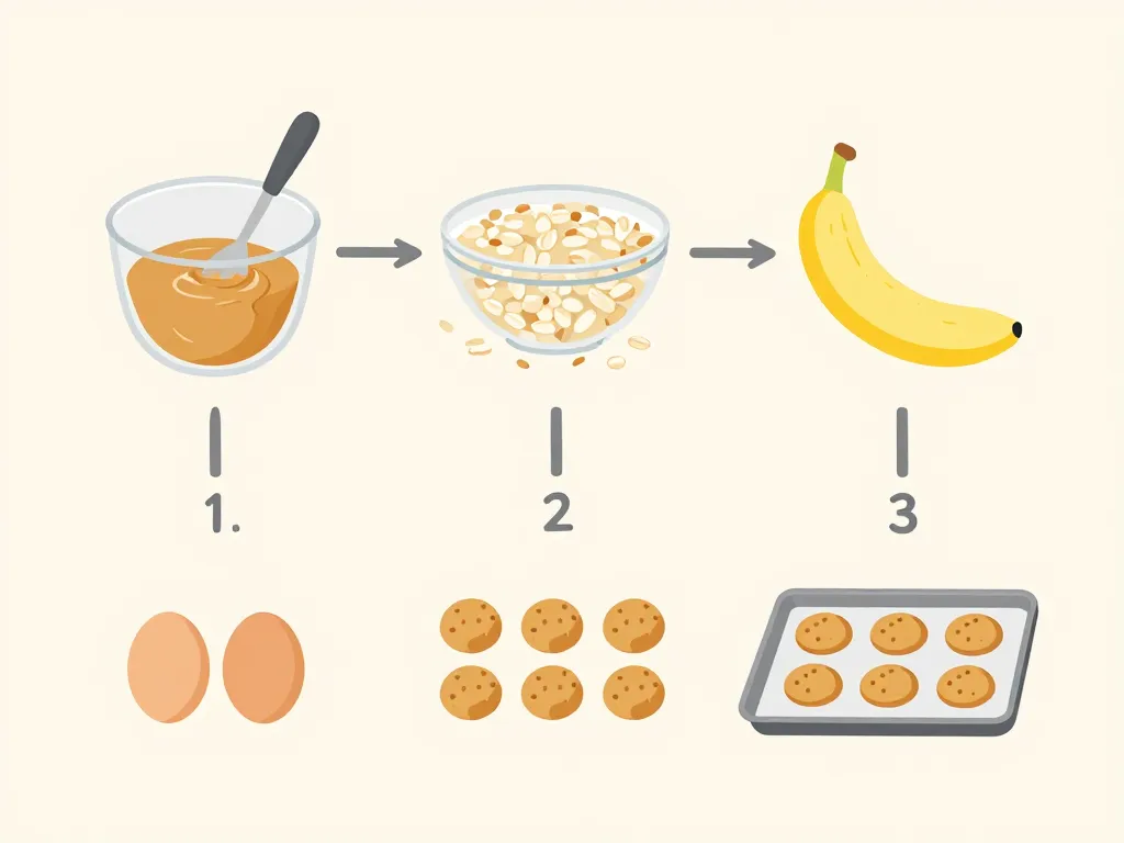 processus recette cookie flocon d'avoine beurre de cacahuete