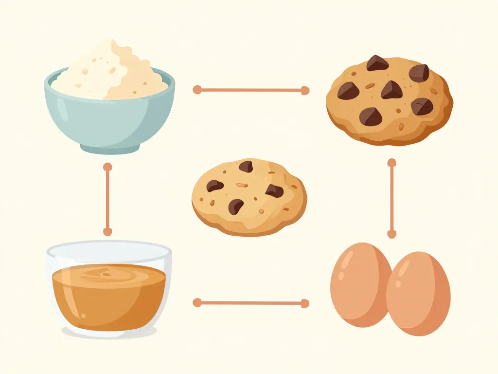diagramme des ingrédients recette cookies proteiné