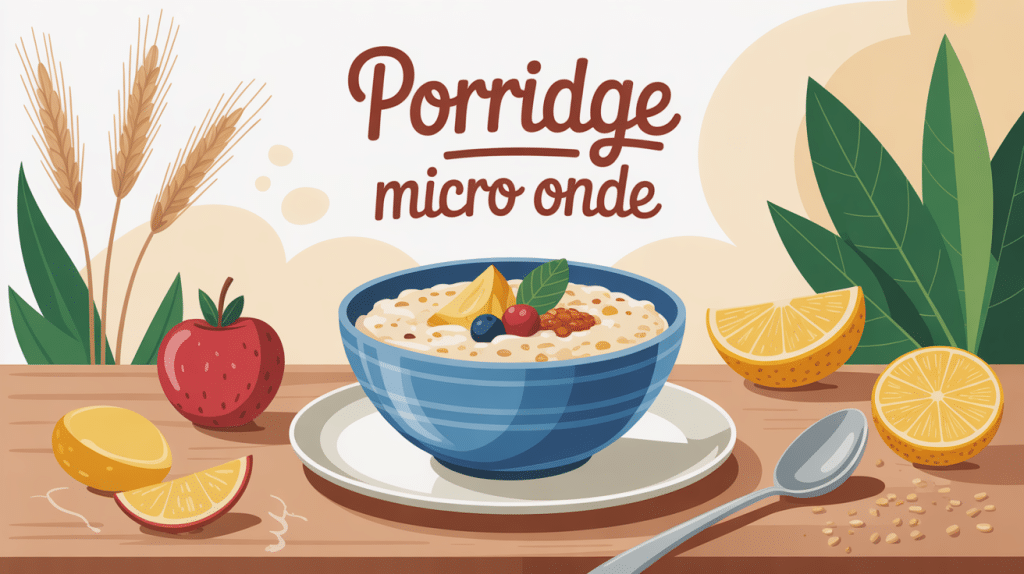 recette porridge micro onde bol sain petit déjeuner