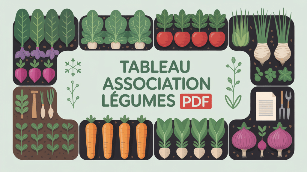 illustration du tableau association légumes potager pdf