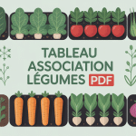 illustration du tableau association légumes potager pdf