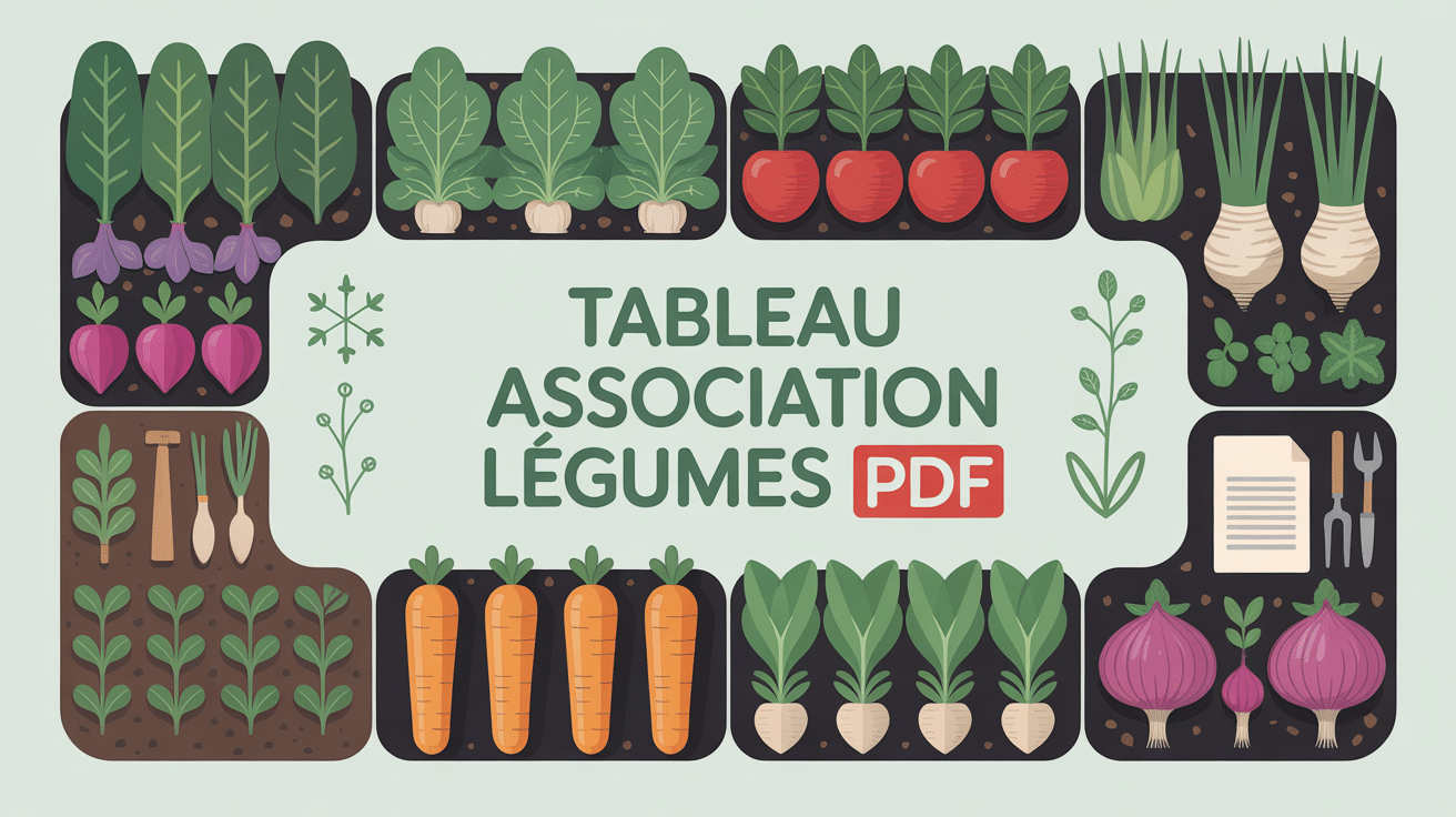 illustration du tableau association légumes potager pdf