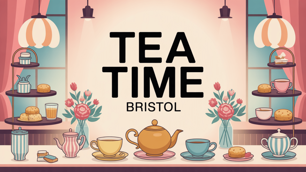 illustration tea time Bristol salon de thé élégant